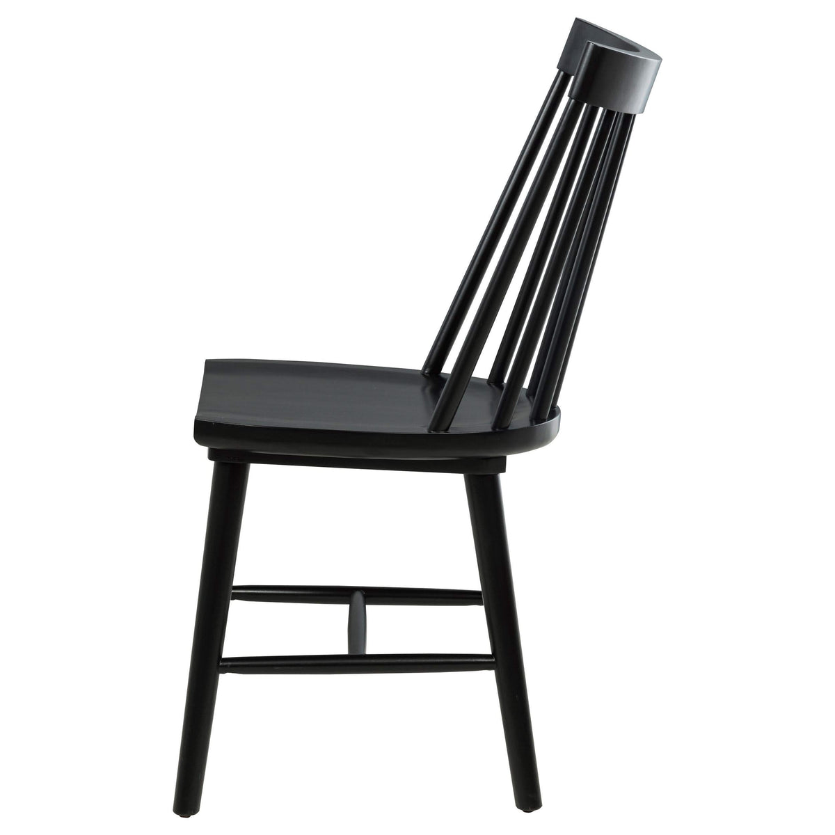 Silla de comedor de madera maciza Middleton negra (juego de 2)