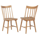 Silla de comedor de madera maciza Middleton marrón (juego de 2)