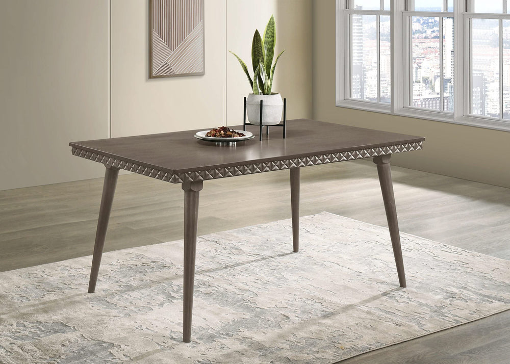 Mesa de comedor rectangular de madera Onslow de 59 pulgadas en marrón oscuro
