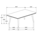 Mesa de comedor rectangular de madera Onslow de 59 pulgadas en marrón oscuro
