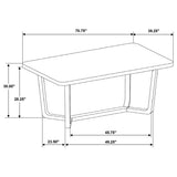 Biloxi 71-inch Rectangular Wood Dining Table Greyish Brown
