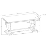 Antoine 5-piece Rectangular Glass Top Dining Table Set Grey