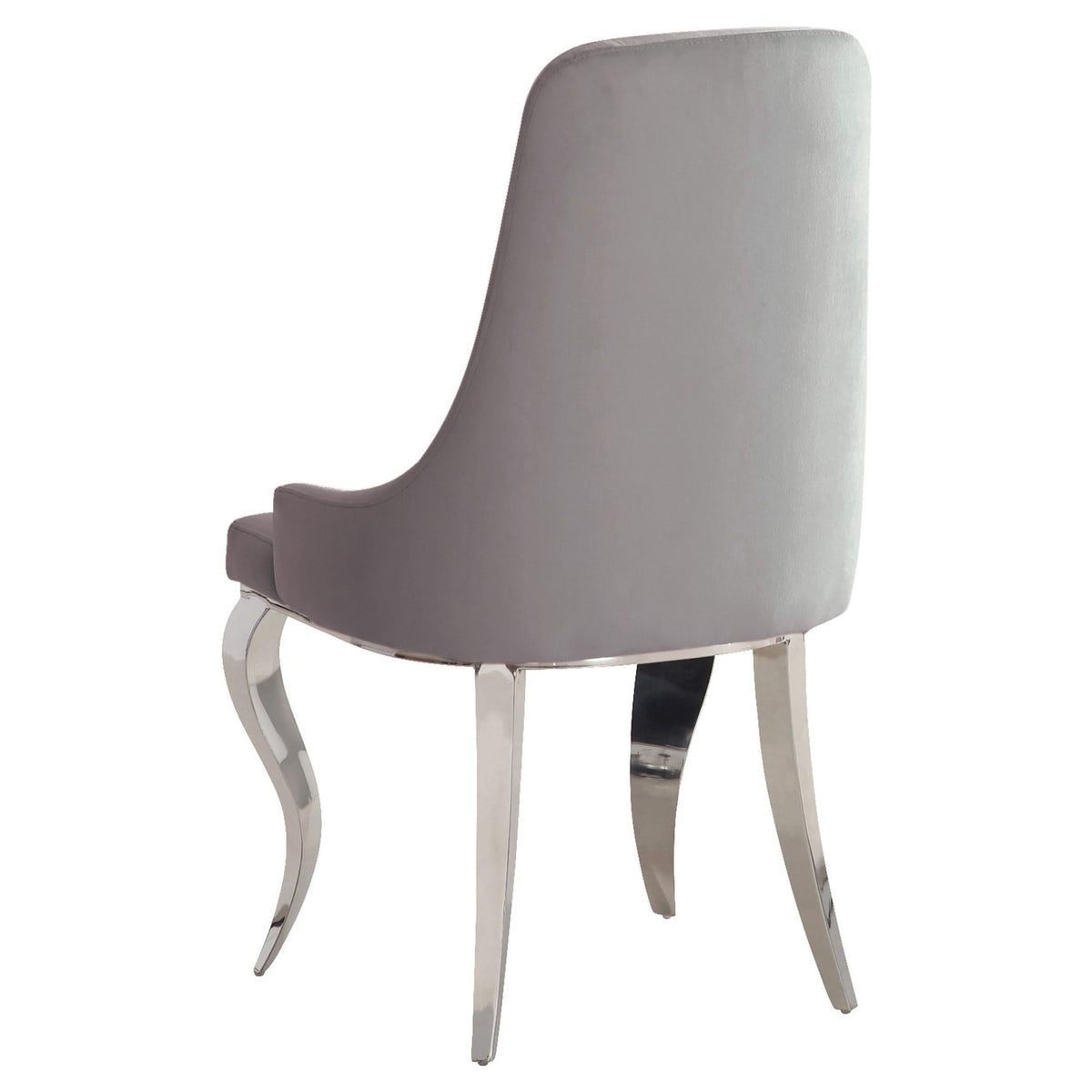 Juego de comedor Antoine de 7 piezas con tapa de vidrio rectangular, gris y rosa
