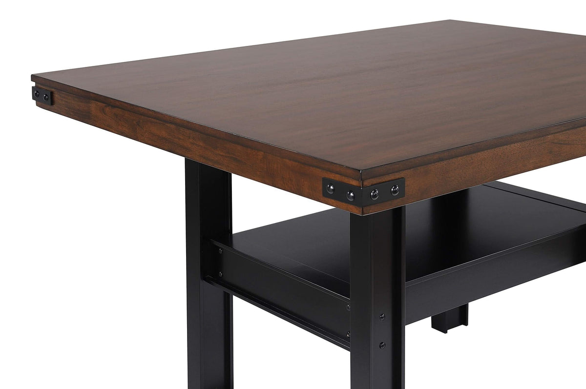 Juego de comedor Patterson de 5 piezas de altura de mostrador en roble mango