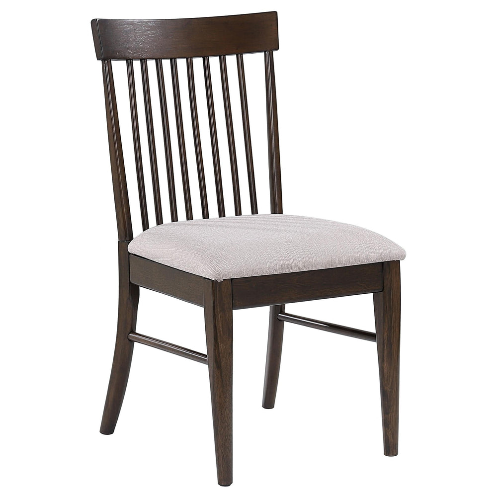 Juego de mesa de comedor redonda Everton de 5 piezas de 53 pulgadas en nogal oscuro