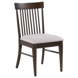 Juego de mesa de comedor redonda Everton de 5 piezas de 53 pulgadas en nogal oscuro
