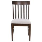 Juego de mesa de comedor redonda Everton de 5 piezas de 53 pulgadas en nogal oscuro