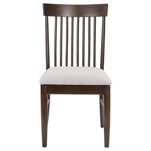 Juego de mesa de comedor redonda Everton de 5 piezas de 53 pulgadas en nogal oscuro