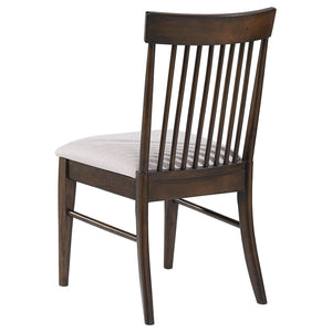 Juego de mesa de comedor redonda Everton de 5 piezas de 53 pulgadas en nogal oscuro