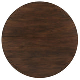 Mesa de comedor redonda Everton de madera de 53 pulgadas en nogal oscuro