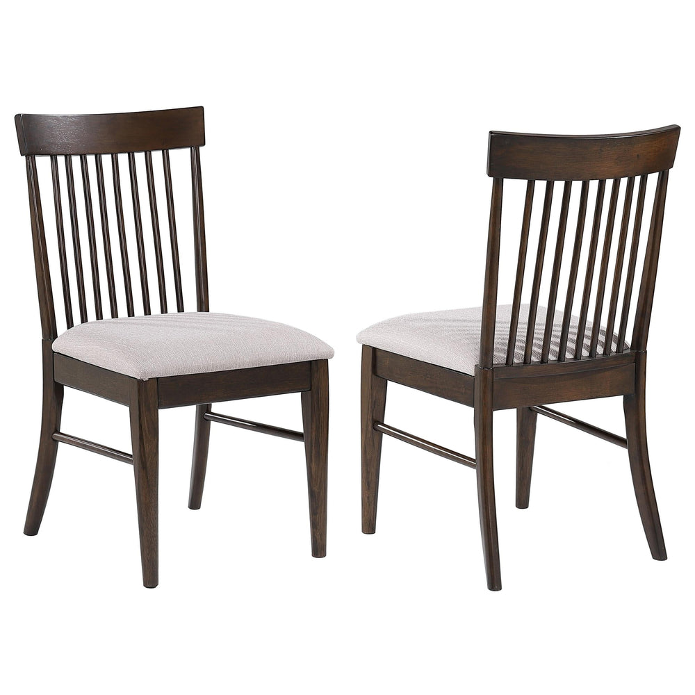 Silla de comedor Everton Wood en nogal oscuro (juego de 2)