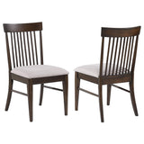 Silla de comedor Everton Wood en nogal oscuro (juego de 2)