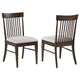 Silla de comedor Everton Wood en nogal oscuro (juego de 2)