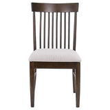 Silla de comedor Everton Wood en nogal oscuro (juego de 2)