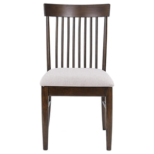 Silla de comedor Everton Wood en nogal oscuro (juego de 2)