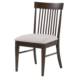 Silla de comedor Everton Wood en nogal oscuro (juego de 2)