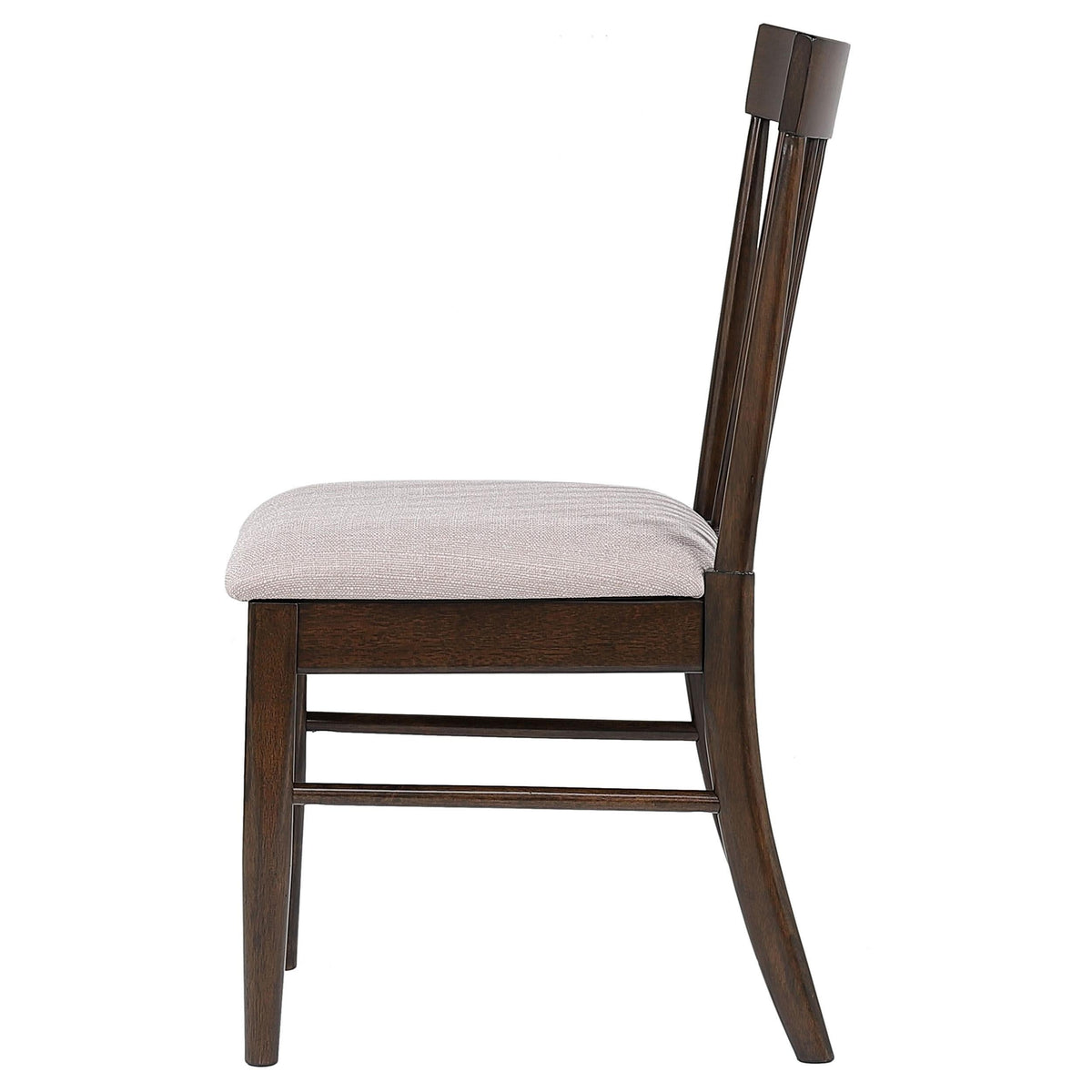 Silla de comedor Everton Wood en nogal oscuro (juego de 2)