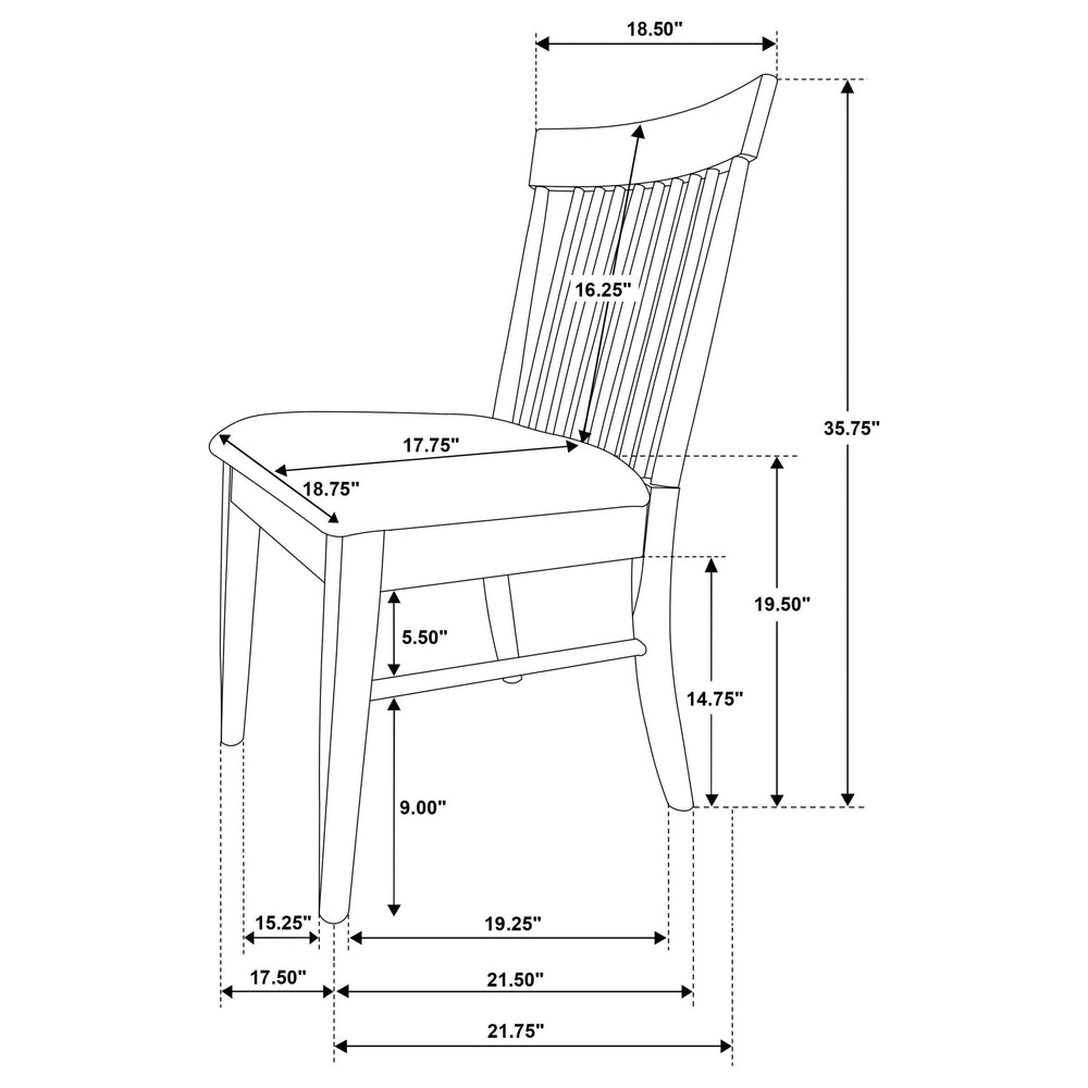 Silla de comedor Everton Wood en nogal oscuro (juego de 2)
