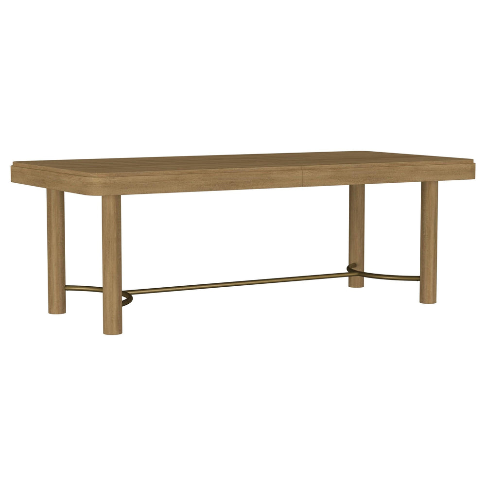 Juego de mesa de comedor extensible de 5 piezas Arini en color arena y negro