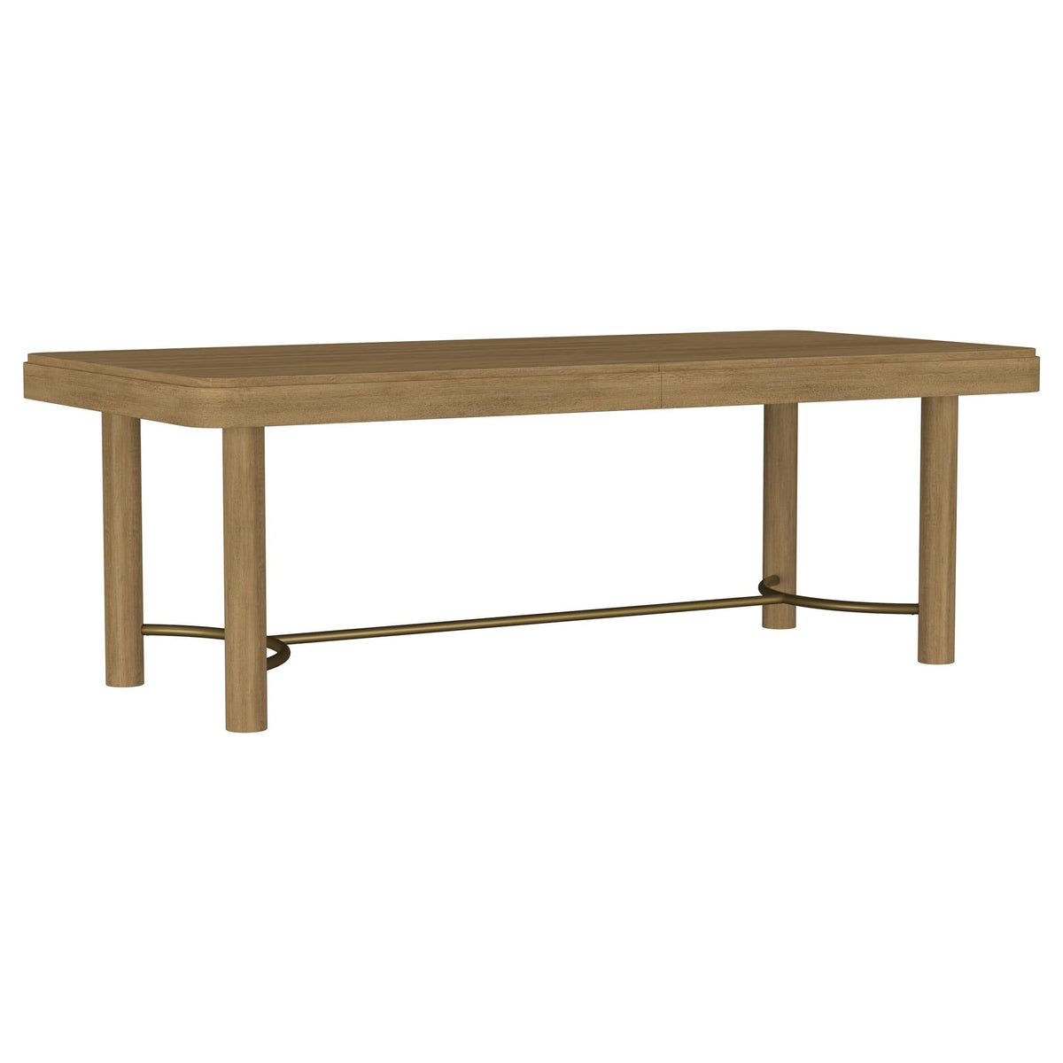 Juego de mesa de comedor extensible de 5 piezas Arini en color arena y negro