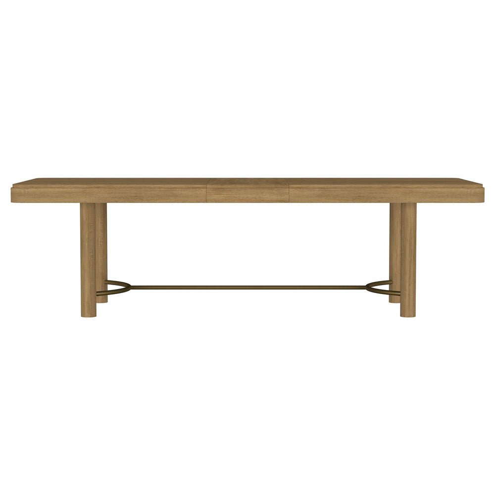 Juego de mesa de comedor extensible de 5 piezas Arini en color arena y negro