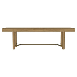 Juego de mesa de comedor extensible de 5 piezas Arini en color arena y negro