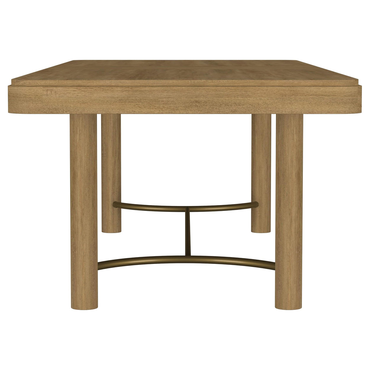 Juego de mesa de comedor extensible de 5 piezas Arini en color arena y negro