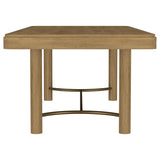 Juego de mesa de comedor extensible de 5 piezas Arini en color arena y negro