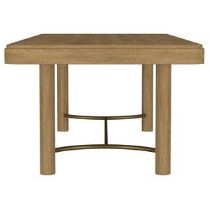 Juego de mesa de comedor extensible de 5 piezas Arini en color arena y negro
