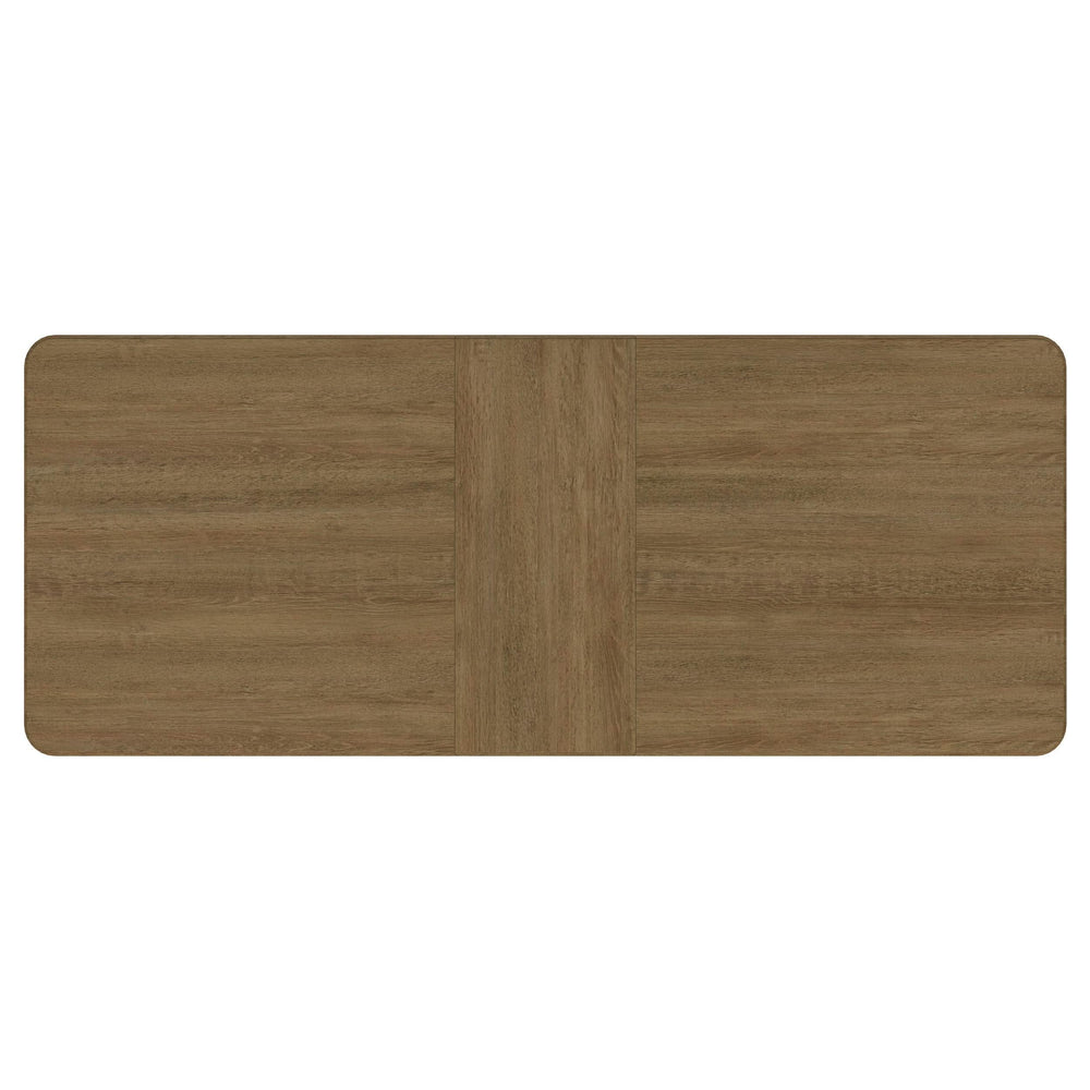 Juego de mesa de comedor extensible de 5 piezas Arini en color arena y negro