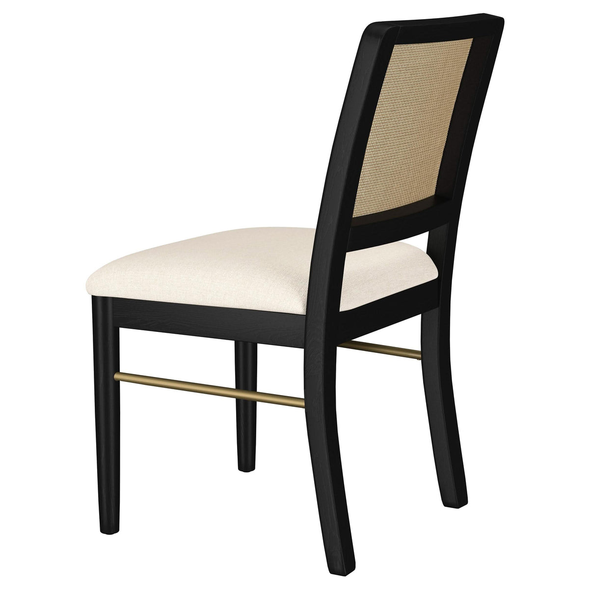 Juego de mesa de comedor extensible de 5 piezas Arini en color arena y negro