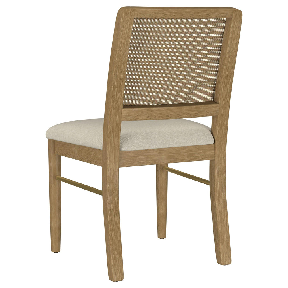Juego de mesa de comedor Arini de 5 piezas con hojas extensibles, color arena