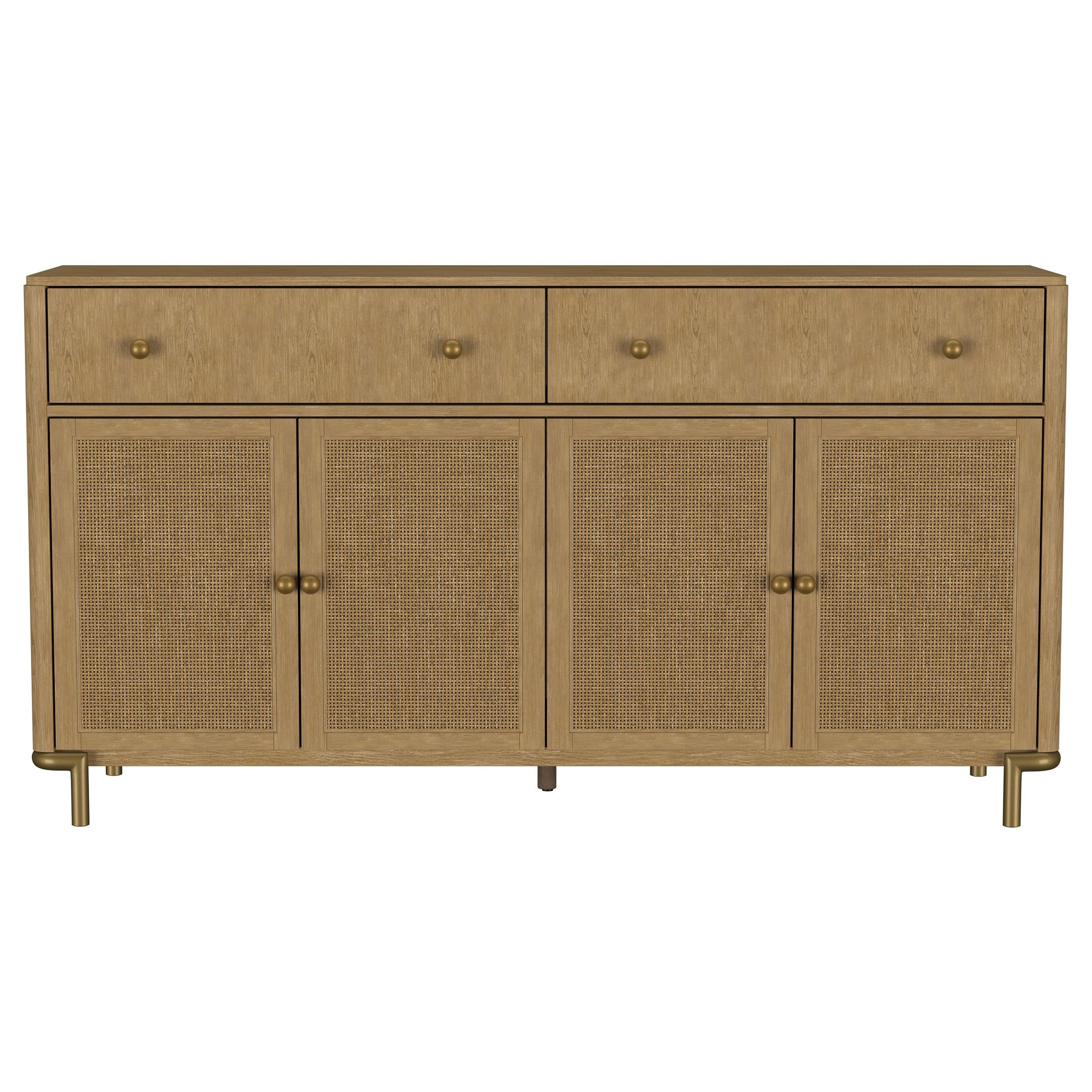 Arini 2-drawer Cane Door Dining Sideboard Server Sand Wash