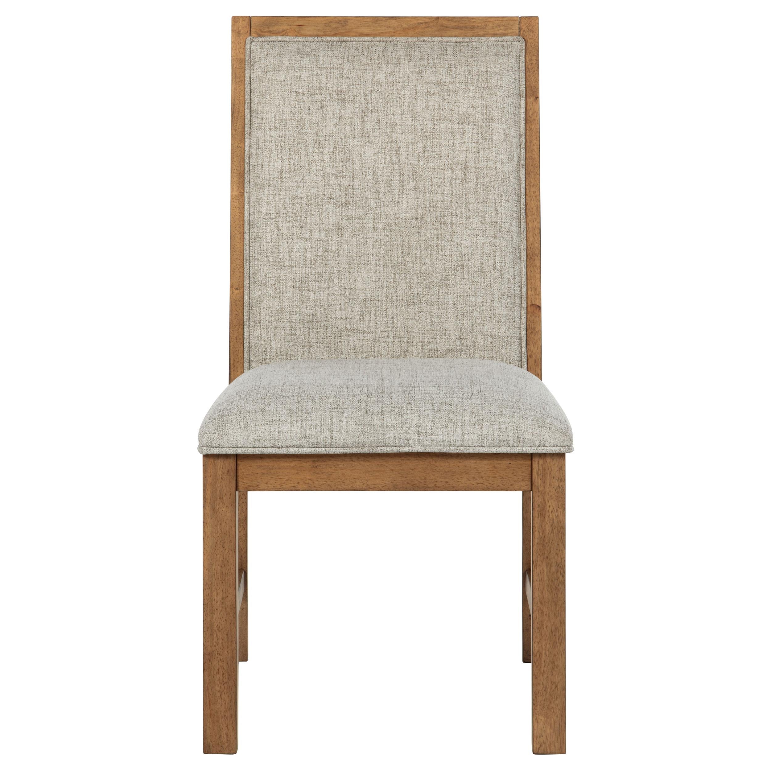 Bruner Upholstered Side Chair Natural Brown (Set of 2)