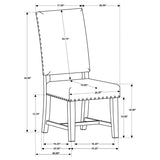 Twain Upholstered Dining Side Chair Beige (Set of 2)
