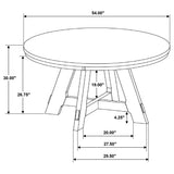 Juego de mesa de comedor Danvers de 5 piezas en roble marrón y café con leche