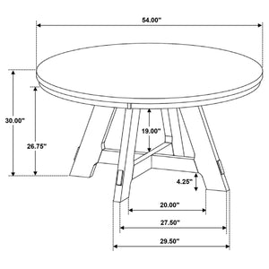 Juego de mesa de comedor Danvers de 5 piezas en roble marrón y café con leche
