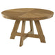 Mesa de comedor redonda Danvers de madera de roble marrón de 54 pulgadas