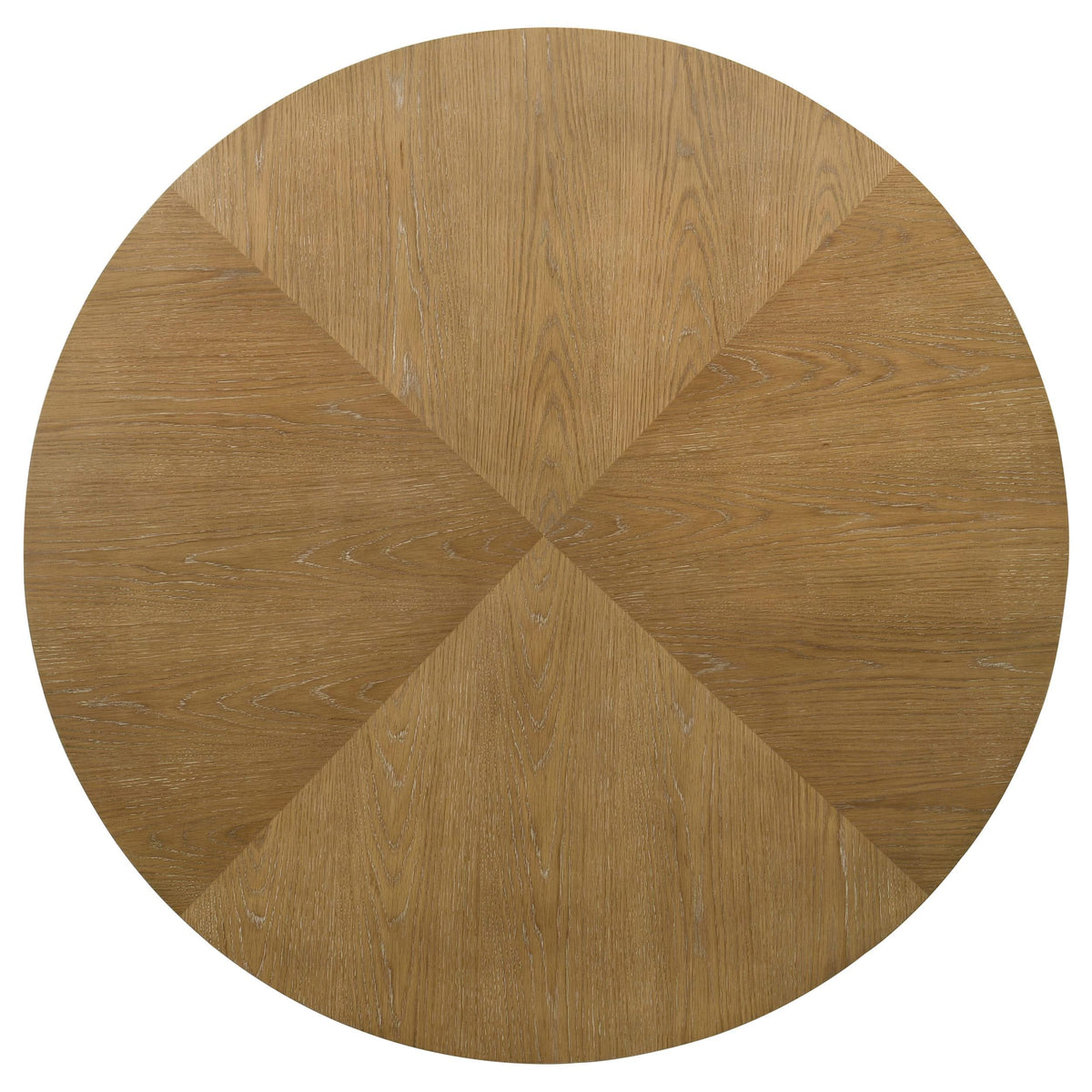Mesa de comedor redonda Danvers de madera de roble marrón de 54 pulgadas