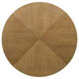 Mesa de comedor redonda Danvers de madera de roble marrón de 54 pulgadas