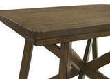 Juego de comedor Canfield de 5 piezas, altura de mostrador de 47 pulgadas, color marrón