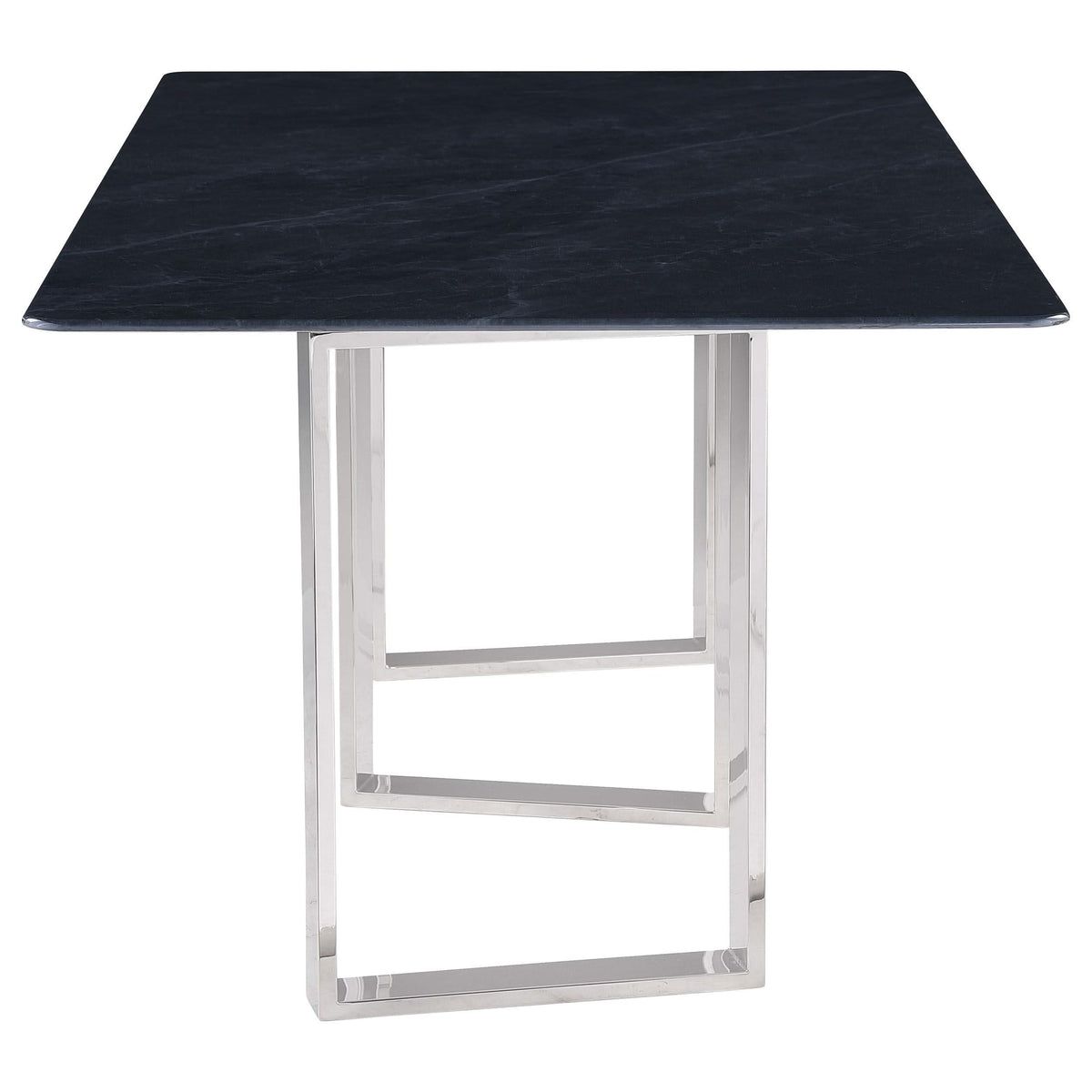 Mesa de comedor rectangular de piedra sinterizada Desden de 79 pulgadas, color gris