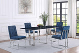 Mesa de comedor rectangular de piedra sinterizada Desden de 79 pulgadas, color gris