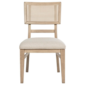 Juego de mesa de comedor rectangular Kailani de 7 piezas de madera de roble beige