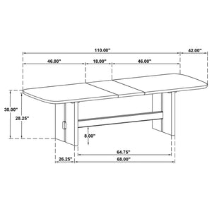 Juego de mesa de comedor rectangular Kailani de 9 piezas de madera de roble beige