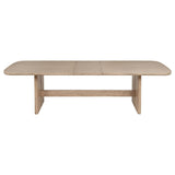 Mesa de comedor rectangular de madera Kailani de 110 pulgadas en roble beige