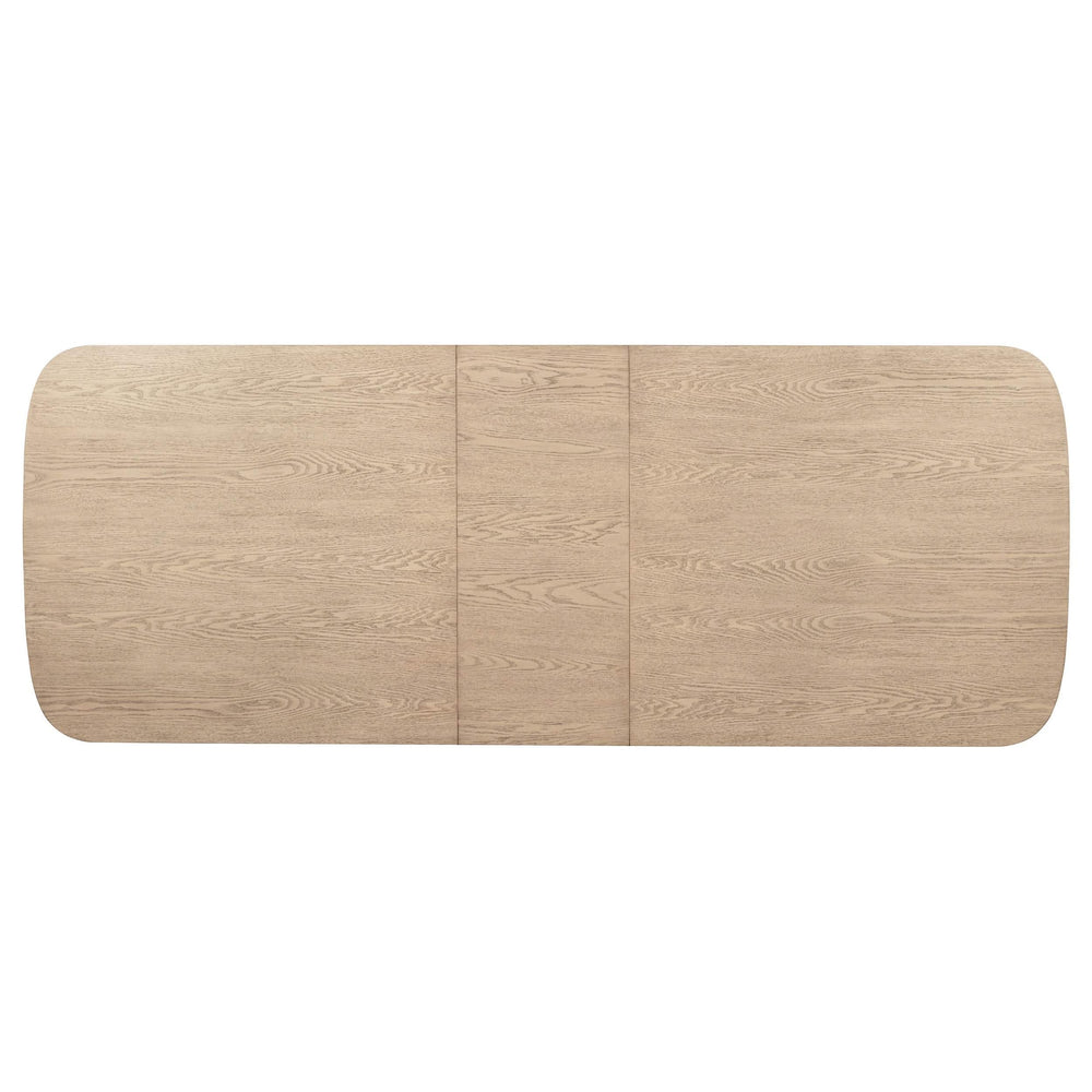 Mesa de comedor rectangular de madera Kailani de 110 pulgadas en roble beige
