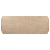Mesa de comedor rectangular de madera Kailani de 110 pulgadas en roble beige