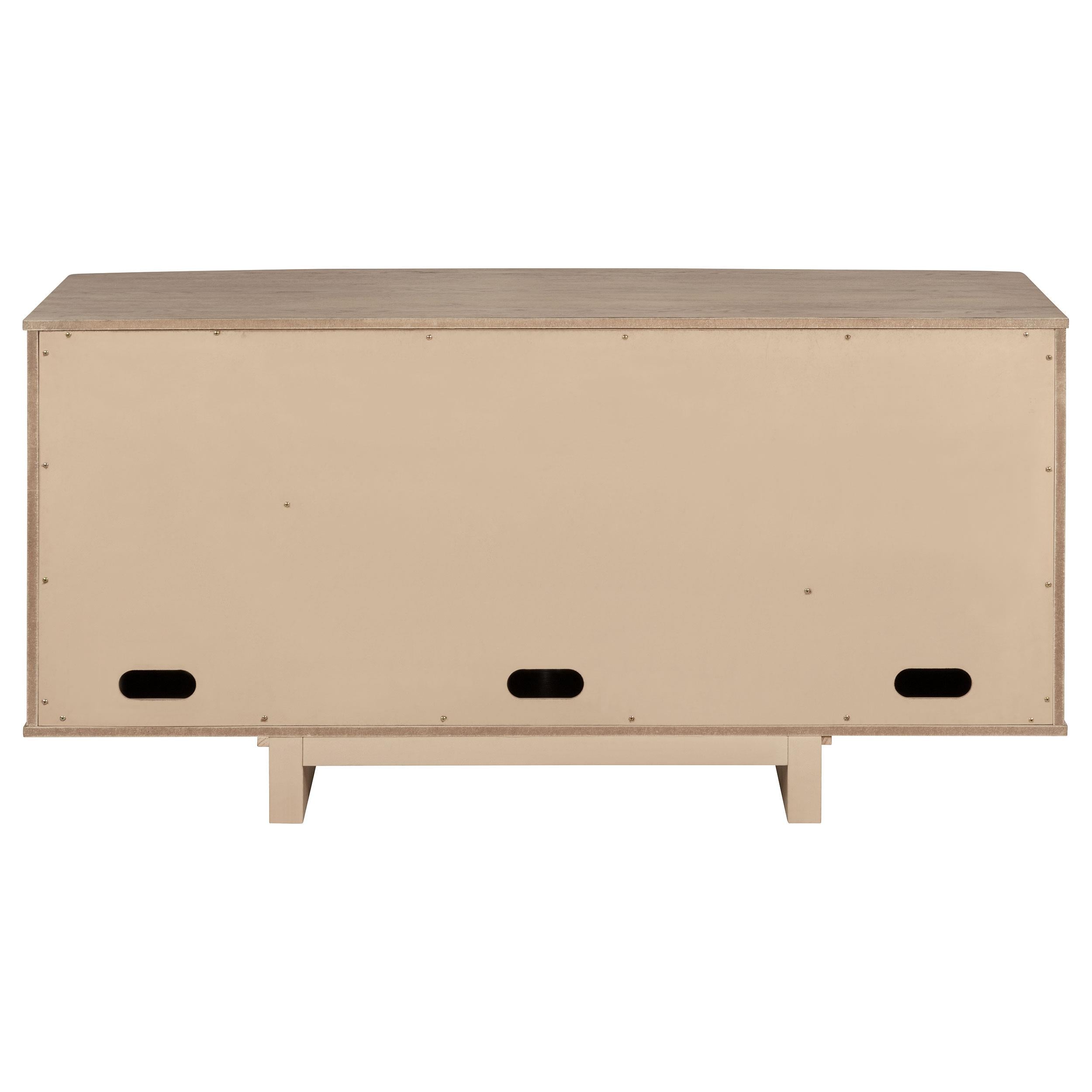 Kailani 4-door Cane Sideboard Buffet Cabinet Beige Oak