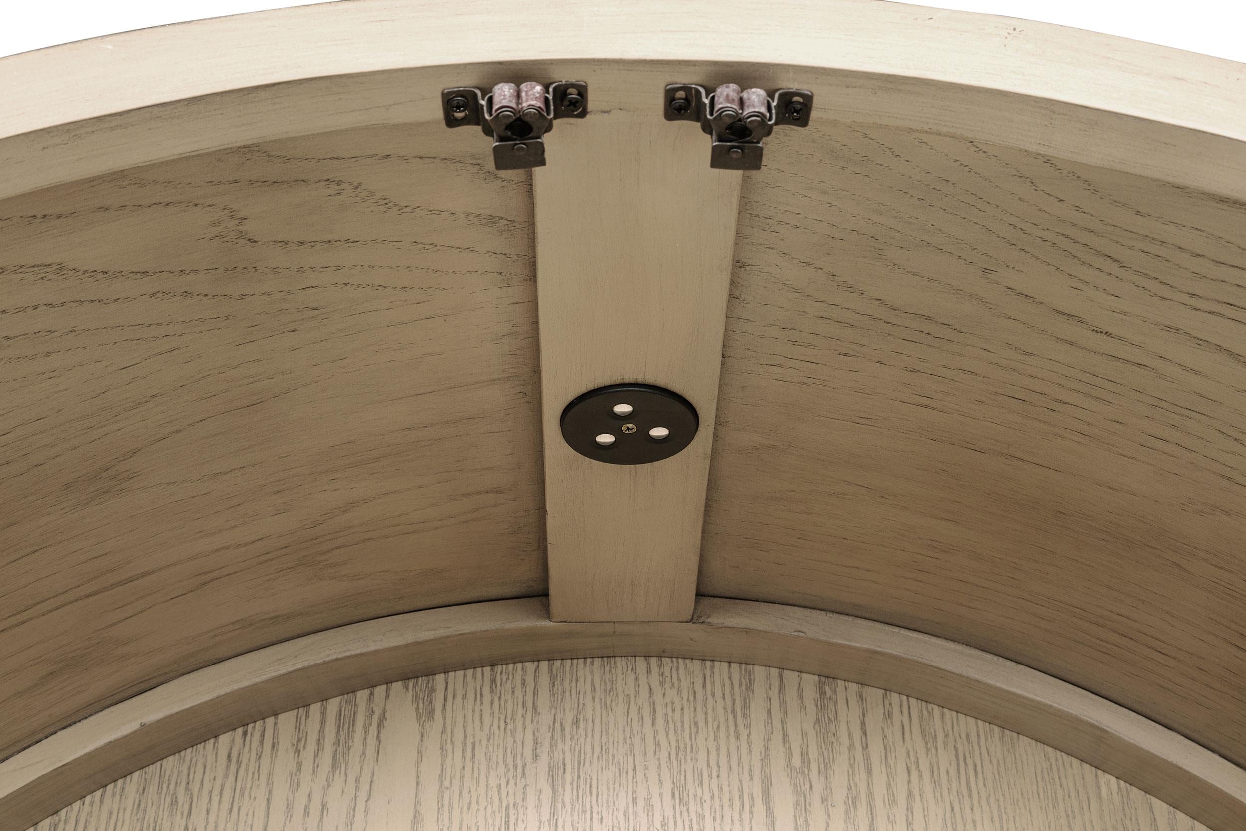 Kailani 4-Door Cane Dining Vitrine Display Cabinet Beige Oak